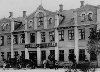 Jernbanehotellet i Frederica ca. 1895.