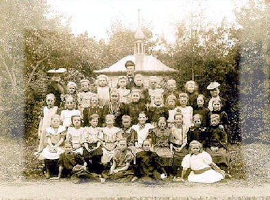 Skoleklasse fra omkring år 1900.