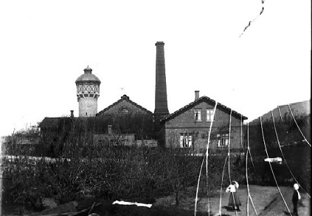 Billede af gasværket omkr. 1908